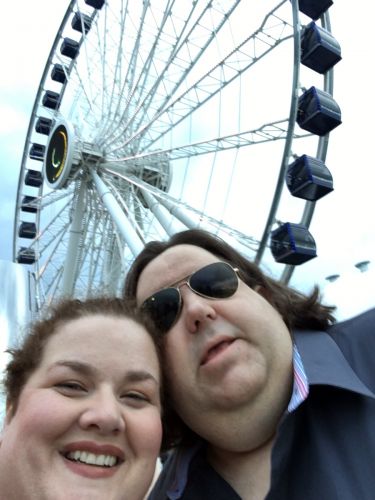 Joey and Jen at Centennial Wheel at Chicago's historic Navy Pier