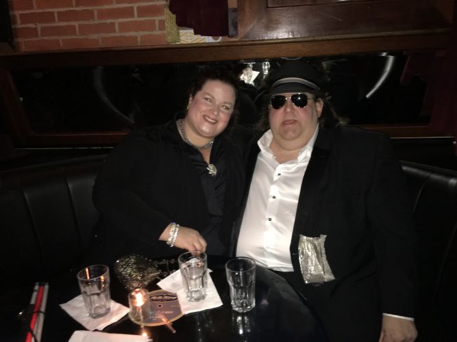 Joey and Jen in VIP section of BB Kings for 2018 Grammy Soiree