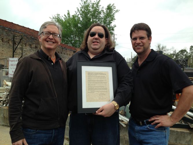 Joey PondTownFestival Proclamation with Dr. G and Howard