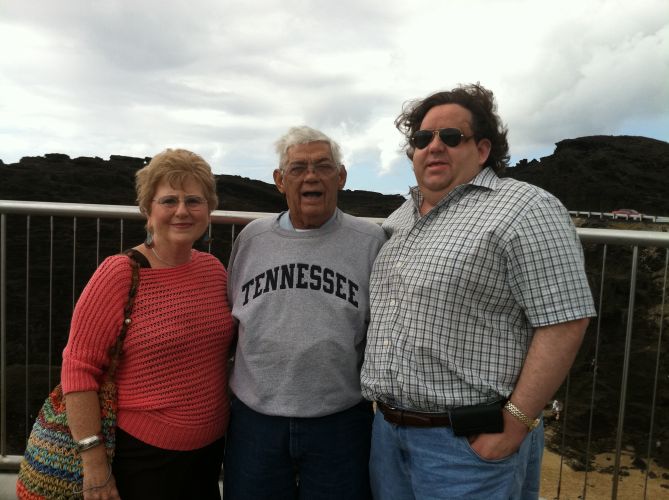 Joey with Evelyn and David Tade in Hawaii