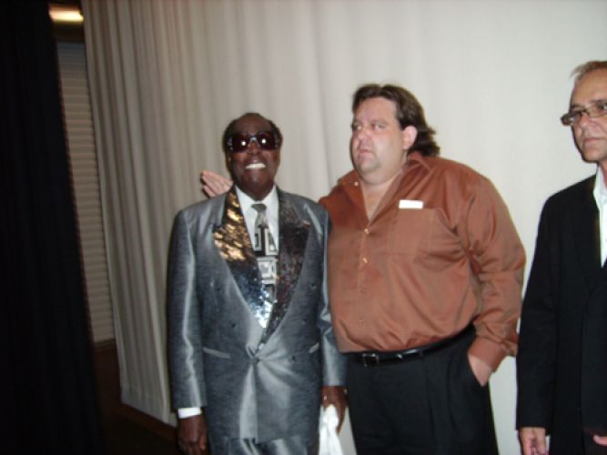 Joey with Clarence Carter