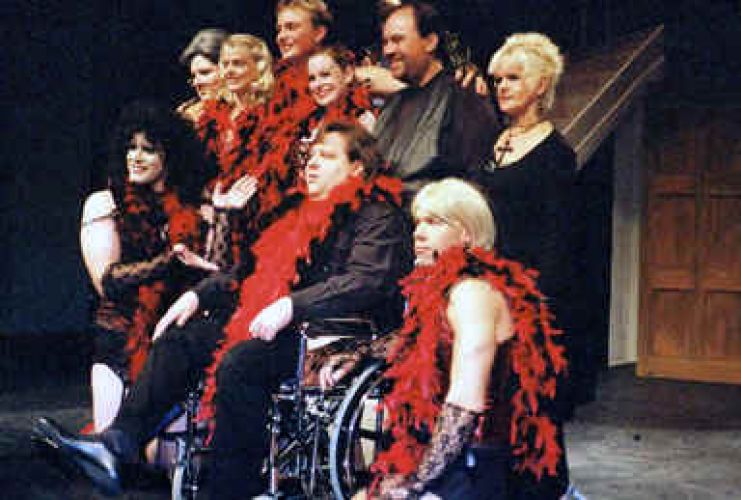 Joey with Rock Horror Show Cast 2002