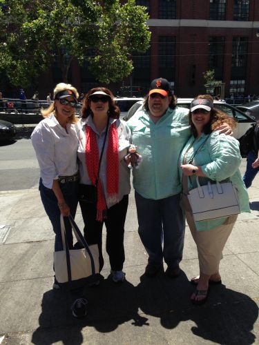 Joey, Jen, Kimberly Dawn and Cheryl at Giants game in San Francisco