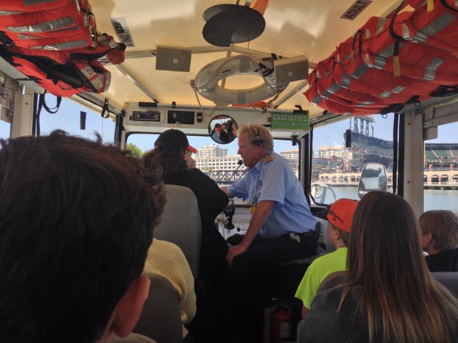 Joey Driving the Duck Boat in San Francisco